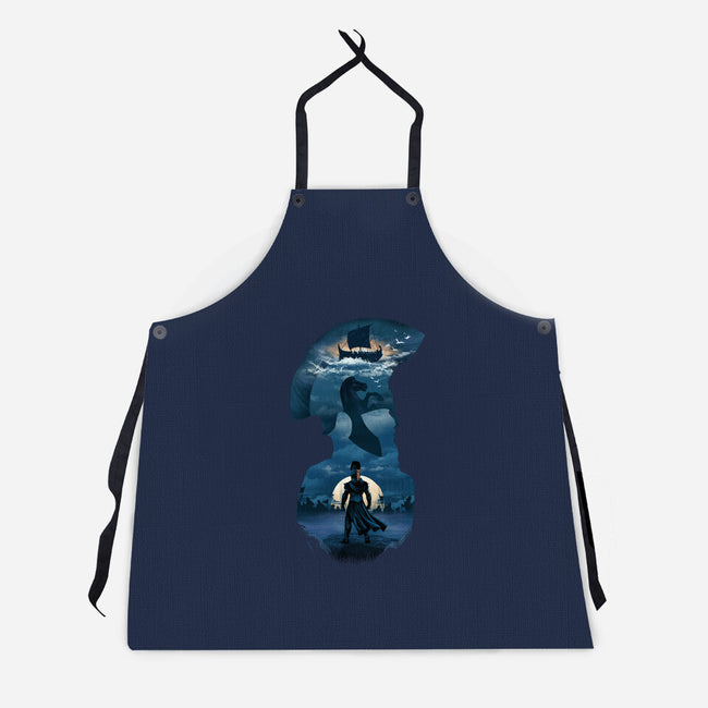 The Legendary Greek King-Unisex-Kitchen-Apron-dandingeroz
