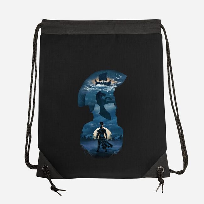 The Legendary Greek King-None-Drawstring-Bag-dandingeroz