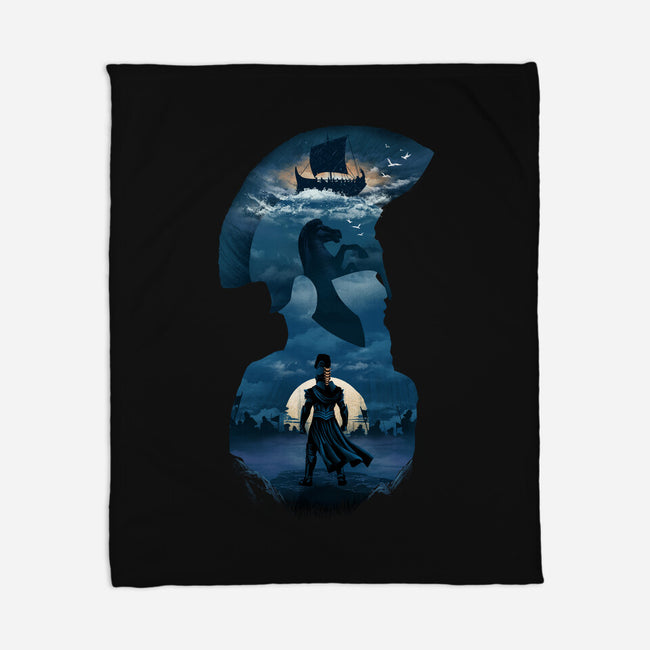 The Legendary Greek King-None-Fleece-Blanket-dandingeroz
