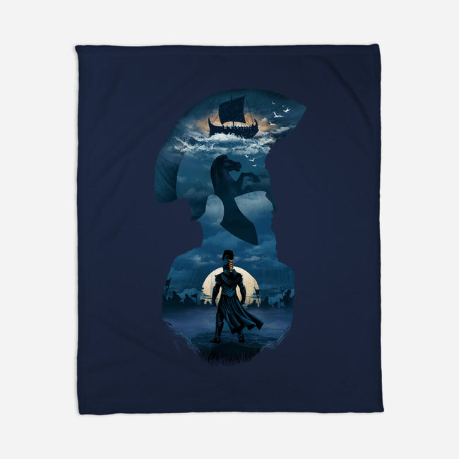 The Legendary Greek King-None-Fleece-Blanket-dandingeroz