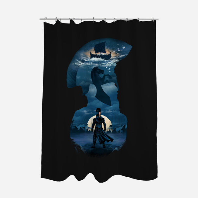 The Legendary Greek King-None-Polyester-Shower Curtain-dandingeroz