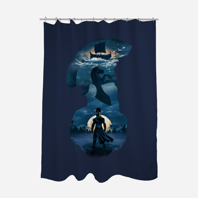 The Legendary Greek King-None-Polyester-Shower Curtain-dandingeroz