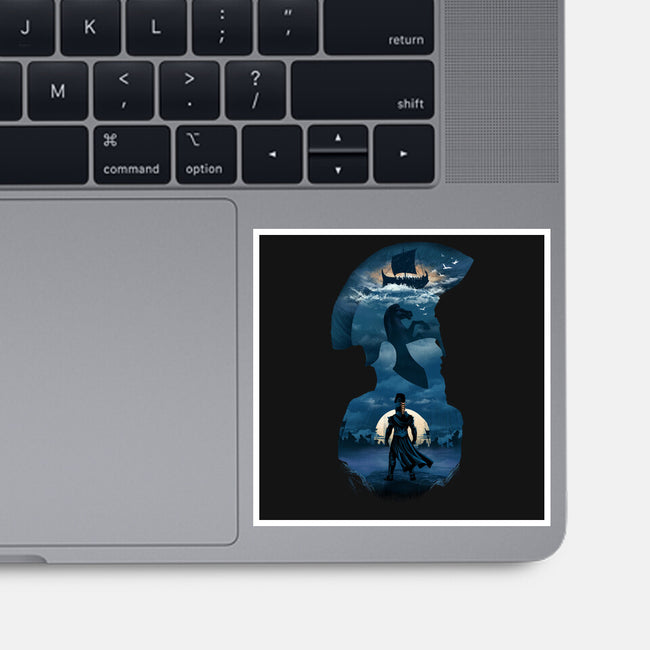 The Legendary Greek King-None-Glossy-Sticker-dandingeroz