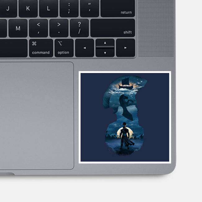 The Legendary Greek King-None-Glossy-Sticker-dandingeroz