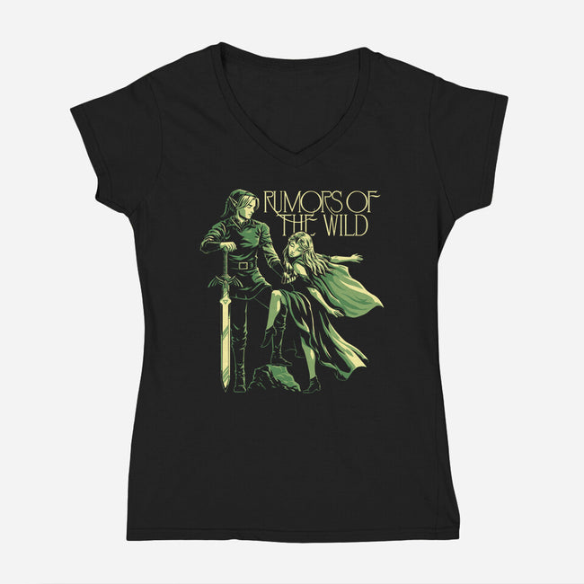 Elf Game Music Album-Womens-V-Neck-Tee-Studio Mootant