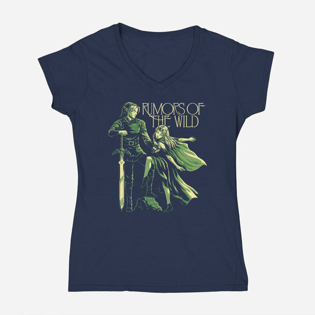 Elf Game Music Album-Womens-V-Neck-Tee-Studio Mootant