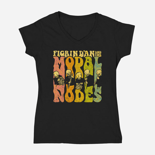 The Modal Nodes-Womens-V-Neck-Tee-kg07