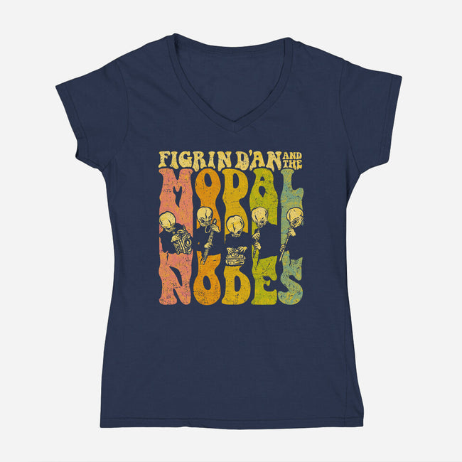 The Modal Nodes-Womens-V-Neck-Tee-kg07