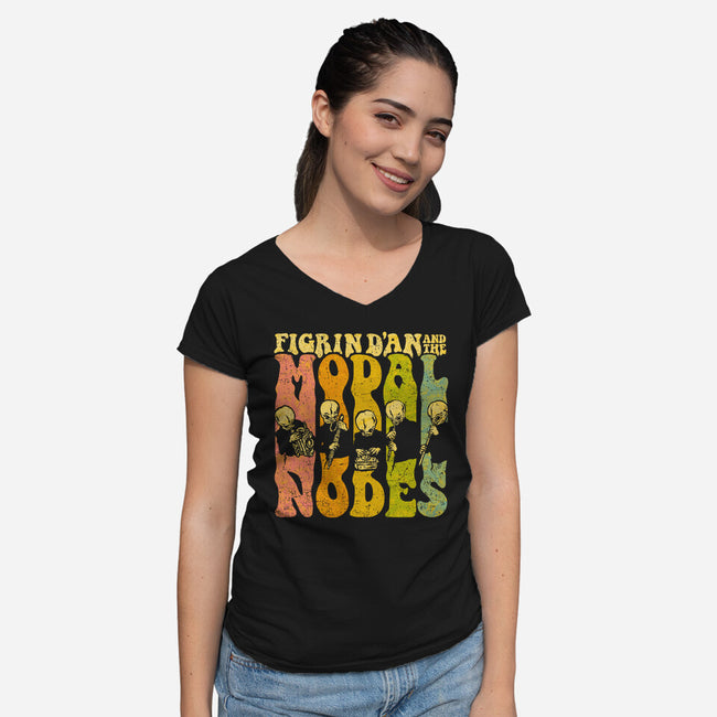 The Modal Nodes-Womens-V-Neck-Tee-kg07