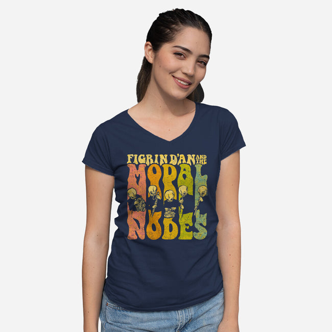 The Modal Nodes-Womens-V-Neck-Tee-kg07