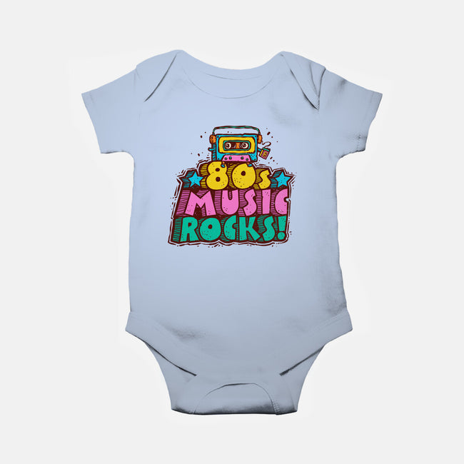 80s Music Rocks-Baby-Basic-Onesie-kg07