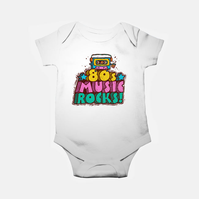 80s Music Rocks-Baby-Basic-Onesie-kg07