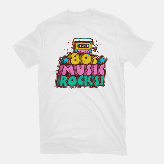 80s Music Rocks-Mens-Basic-Tee-kg07