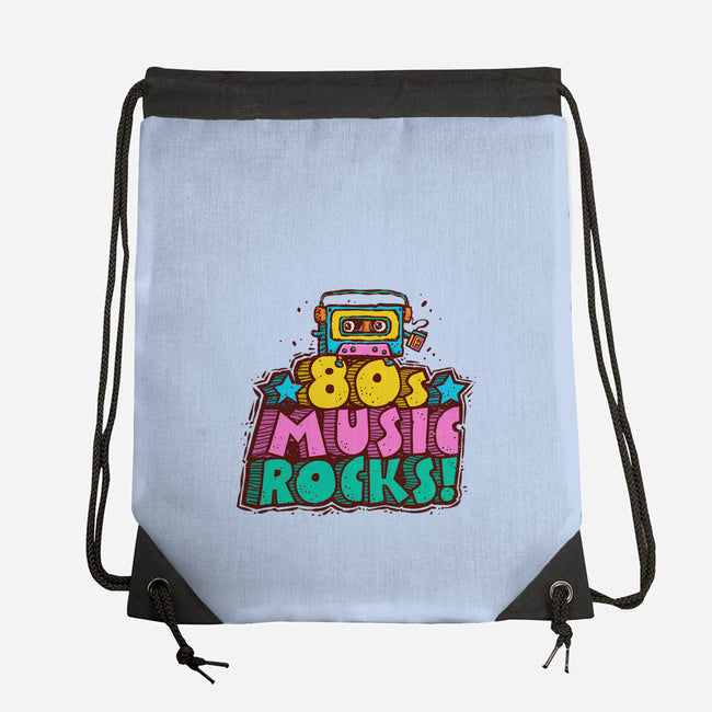 80s Music Rocks-None-Drawstring-Bag-kg07