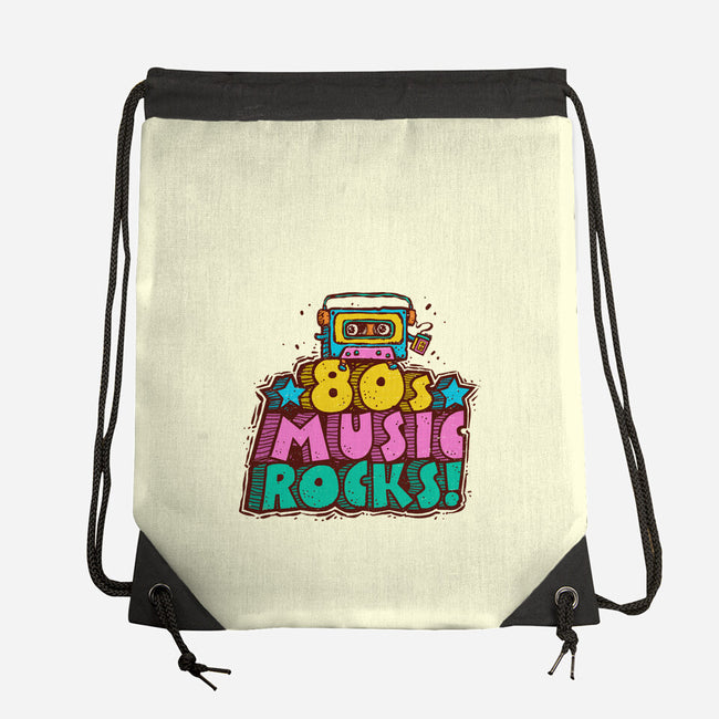 80s Music Rocks-None-Drawstring-Bag-kg07