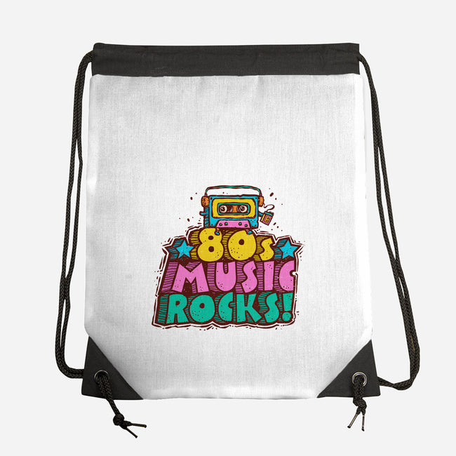 80s Music Rocks-None-Drawstring-Bag-kg07