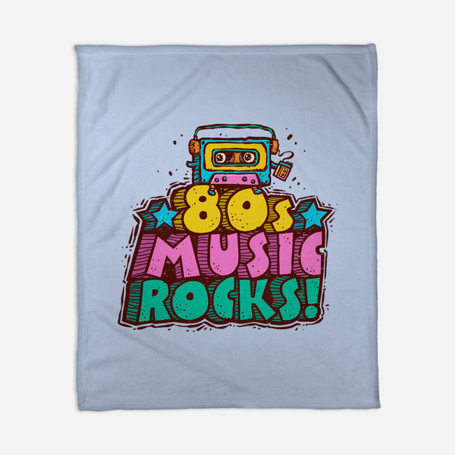 80s Music Rocks-None-Fleece-Blanket-kg07
