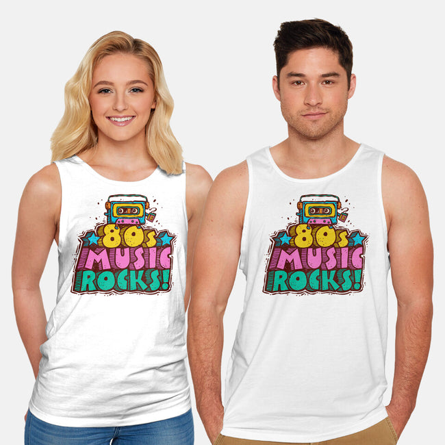 80s Music Rocks-Unisex-Basic-Tank-kg07