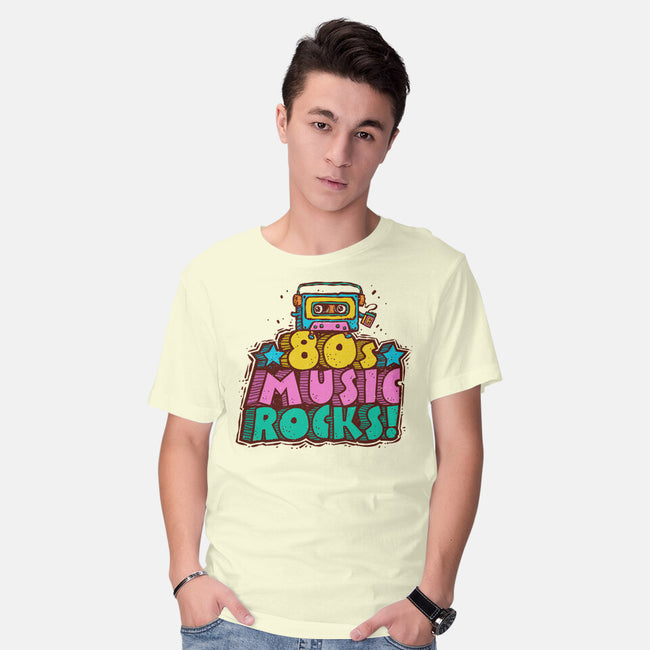 80s Music Rocks-Mens-Basic-Tee-kg07
