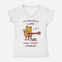 I Might Starve-Womens-V-Neck-Tee-kg07