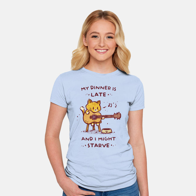 I Might Starve-Womens-Fitted-Tee-kg07