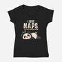 I Love Naps-Womens-V-Neck-Tee-turborat14