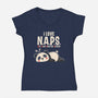 I Love Naps-Womens-V-Neck-Tee-turborat14