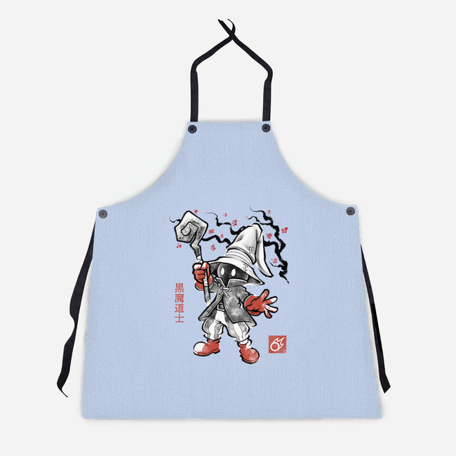 Void Caster Sumi-E-Unisex-Kitchen-Apron-Astrobot Invention