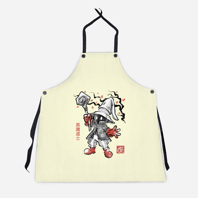 Void Caster Sumi-E-Unisex-Kitchen-Apron-Astrobot Invention