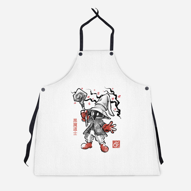 Void Caster Sumi-E-Unisex-Kitchen-Apron-Astrobot Invention