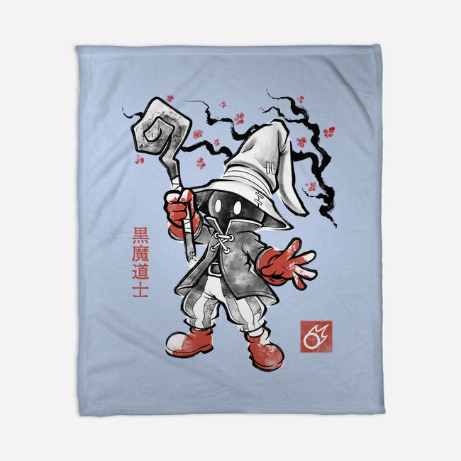 Void Caster Sumi-E-None-Fleece-Blanket-Astrobot Invention
