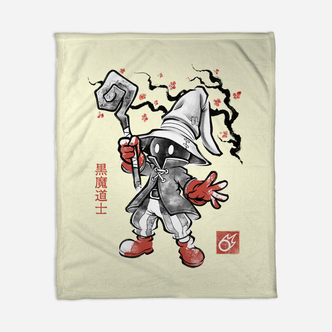 Void Caster Sumi-E-None-Fleece-Blanket-Astrobot Invention