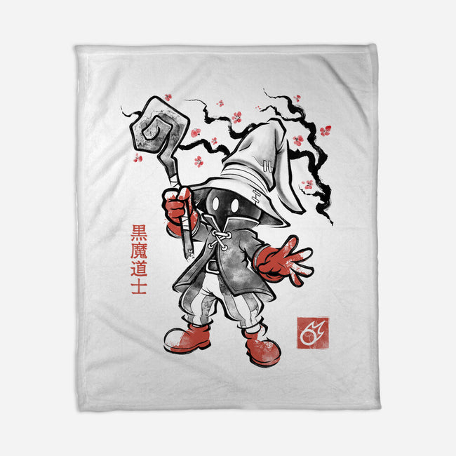 Void Caster Sumi-E-None-Fleece-Blanket-Astrobot Invention