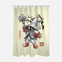 Void Caster Sumi-E-None-Polyester-Shower Curtain-Astrobot Invention