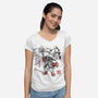 Void Caster Sumi-E-Womens-V-Neck-Tee-Astrobot Invention