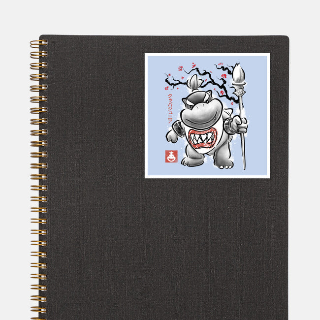 Prince Koopa Sumi-E-None-Glossy-Sticker-Astrobot Invention