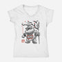 Prince Koopa Sumi-E-Womens-V-Neck-Tee-Astrobot Invention
