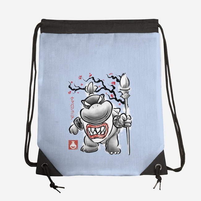 Prince Koopa Sumi-E-None-Drawstring-Bag-Astrobot Invention