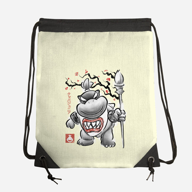 Prince Koopa Sumi-E-None-Drawstring-Bag-Astrobot Invention