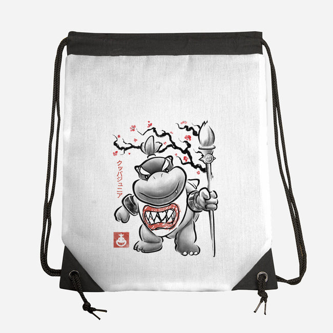 Prince Koopa Sumi-E-None-Drawstring-Bag-Astrobot Invention