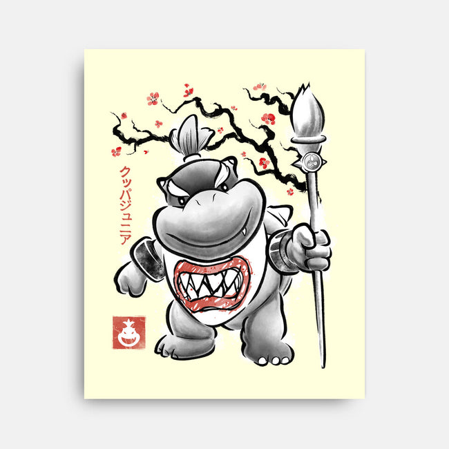 Prince Koopa Sumi-E-None-Stretched-Canvas-Astrobot Invention