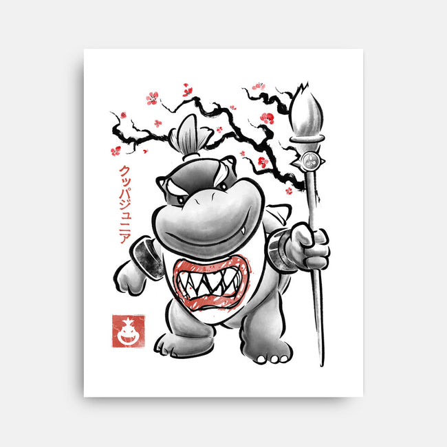 Prince Koopa Sumi-E-None-Stretched-Canvas-Astrobot Invention