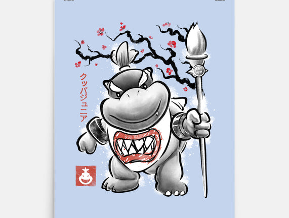 Prince Koopa Sumi-E