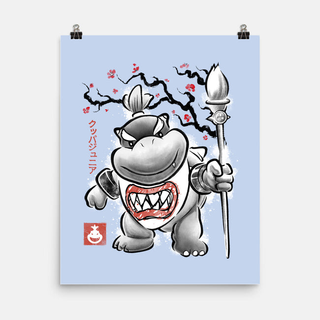 Prince Koopa Sumi-E-None-Matte-Poster-Astrobot Invention