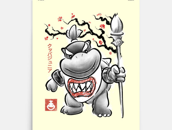 Prince Koopa Sumi-E