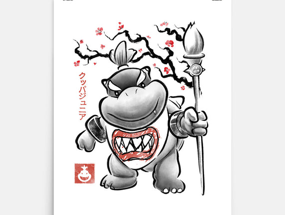 Prince Koopa Sumi-E