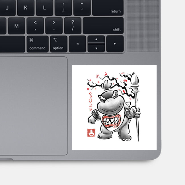 Prince Koopa Sumi-E-None-Glossy-Sticker-Astrobot Invention