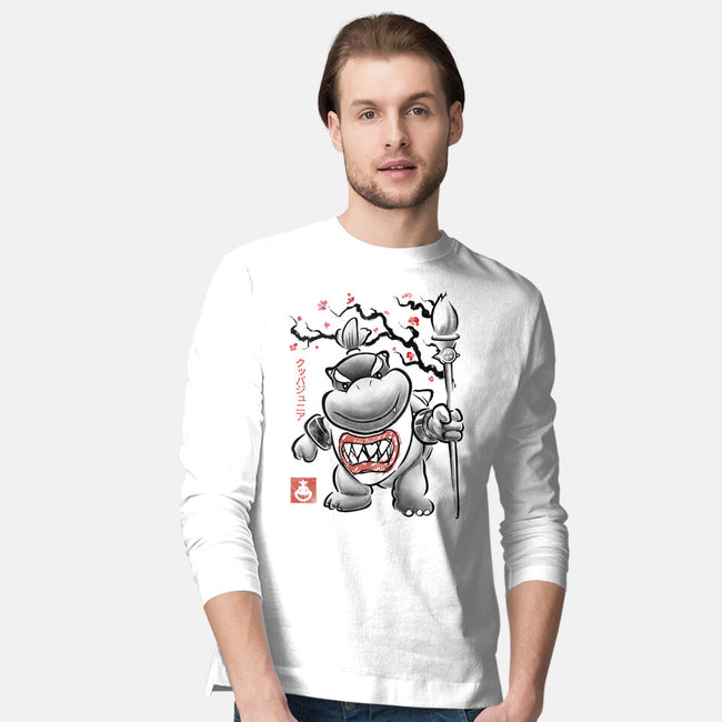 Prince Koopa Sumi-E-Mens-Long Sleeved-Tee-Astrobot Invention