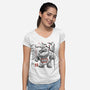 Prince Koopa Sumi-E-Womens-V-Neck-Tee-Astrobot Invention