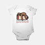 Running Out Of Social Battery-Baby-Basic-Onesie-glitchygorilla